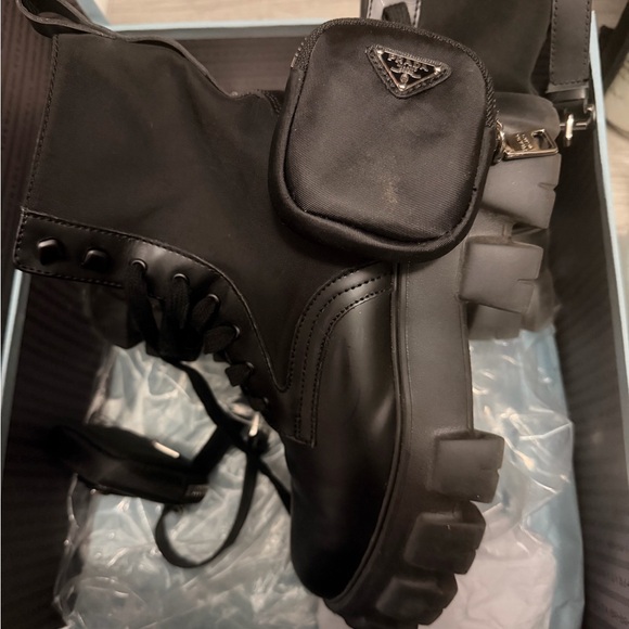 Prada Women's Black Combat Boots - Picture 4 of 4